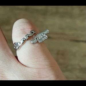 CINNAMOROLL (Sanrio)-NWT Silver Tone Adjustable Ring